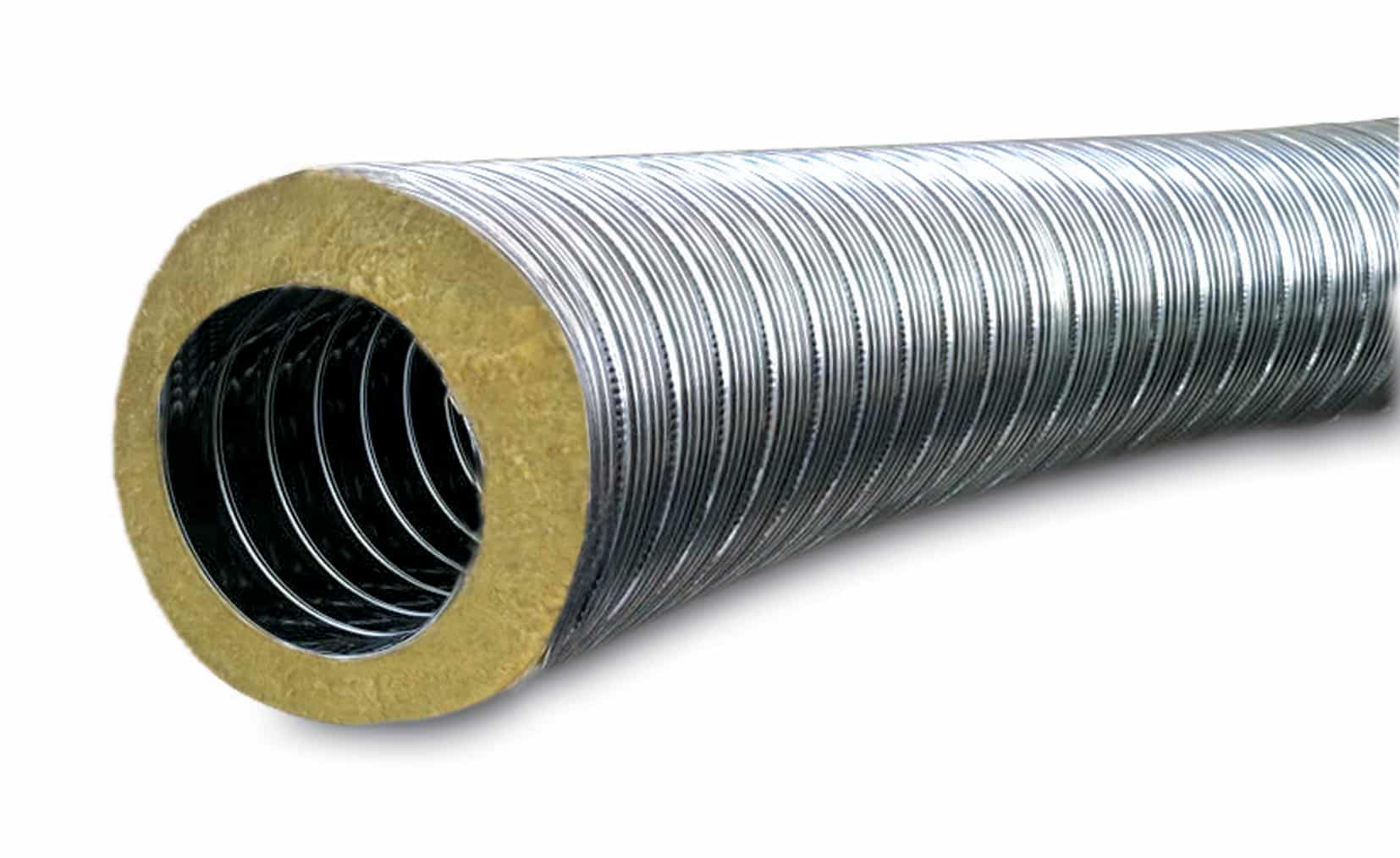 tubo flessibile acciaio inox precoibentato sp. 25 mm dn 80