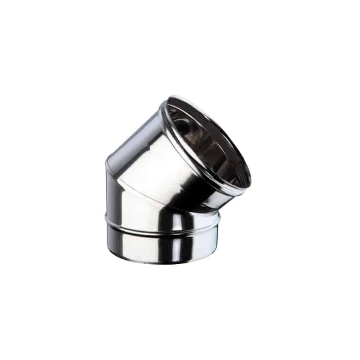 Camino per stufa a legna in acciaio inox da 60 mm, adattatore