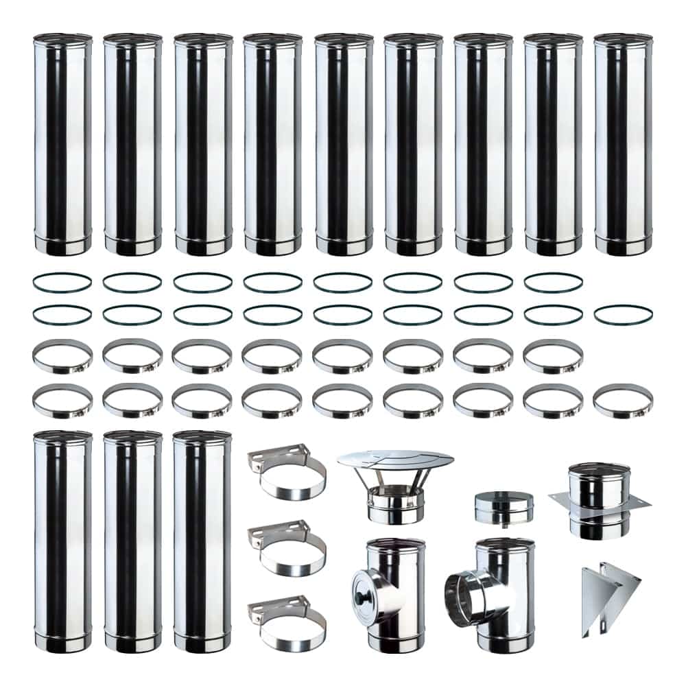 Kit tubi canna fumaria monoparete